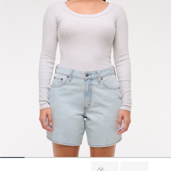 Abercrombie & Fitch Light Blue Jean Shorts - Picture 8 of 11